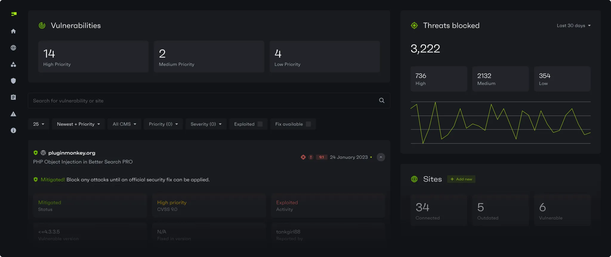 Patchstack dashboard